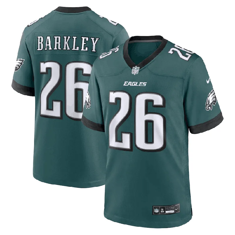 Football Jersey For Team Spirit Apparel-Men's Philadelphia Eagles #26 Saquon Barkley Green Game Football Stitched Jersey