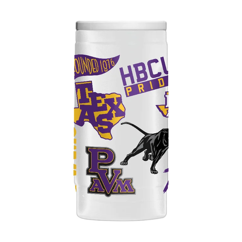 Team Mug For Youth Fan Merchandise-Prairie View A&M 12oz Native Powder Coat Slim Can Coolie