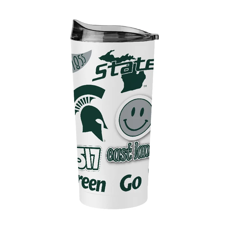 Team Mug For Exclusive Custom Fan Gear-Michigan State 20oz Native Powder Coat Tumbler