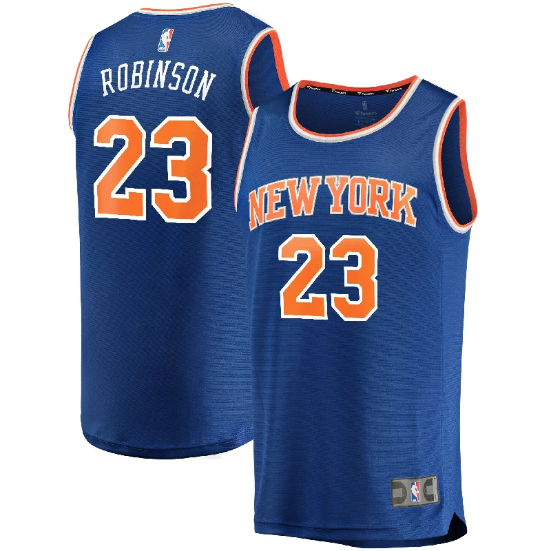 Basketball Jersey With Player-Specific Embroidery-Mitchell Robinson New York Knicks Branded Fast Break Player Basketball Jersey - Icon Edition - Royal