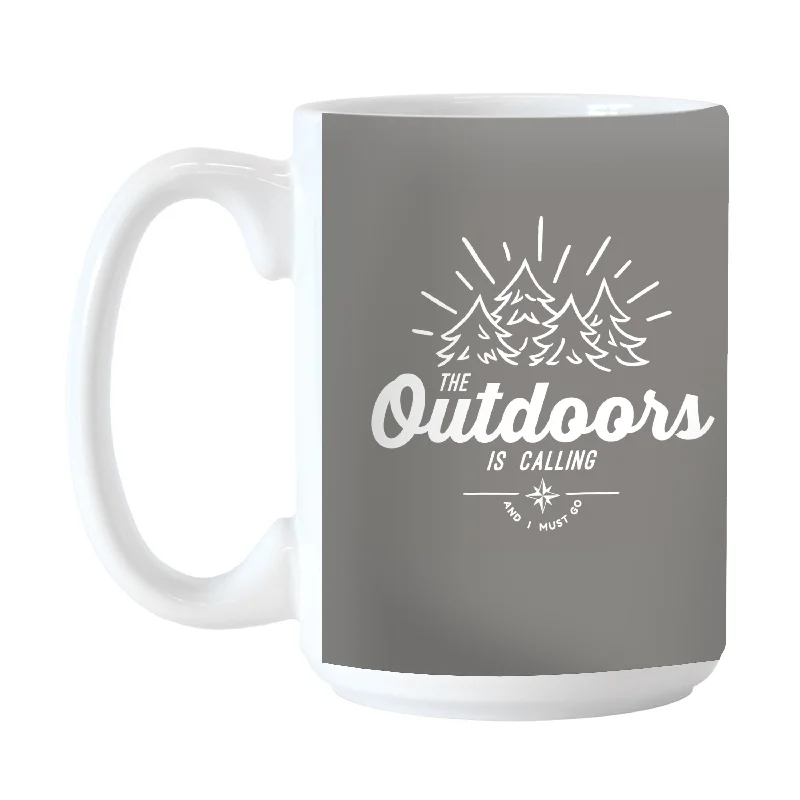 Team Mug For Special Edition Team Merchandise-Outdoors Is Calling 15oz Sublimated Mug