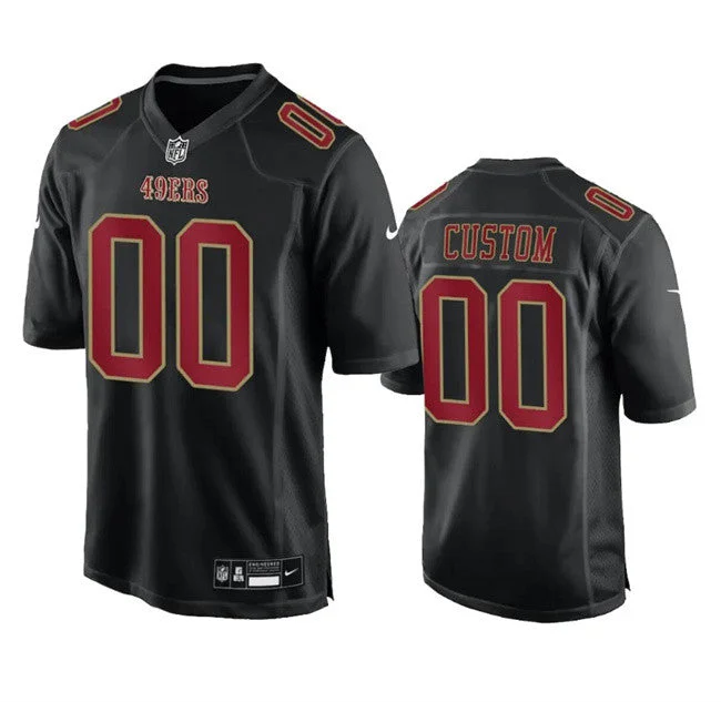 Football Jersey For Custom Team Wear-Men's San Francisco 49ers Active Player Custom Black Fashion Limited Football Stitched Game Jersey