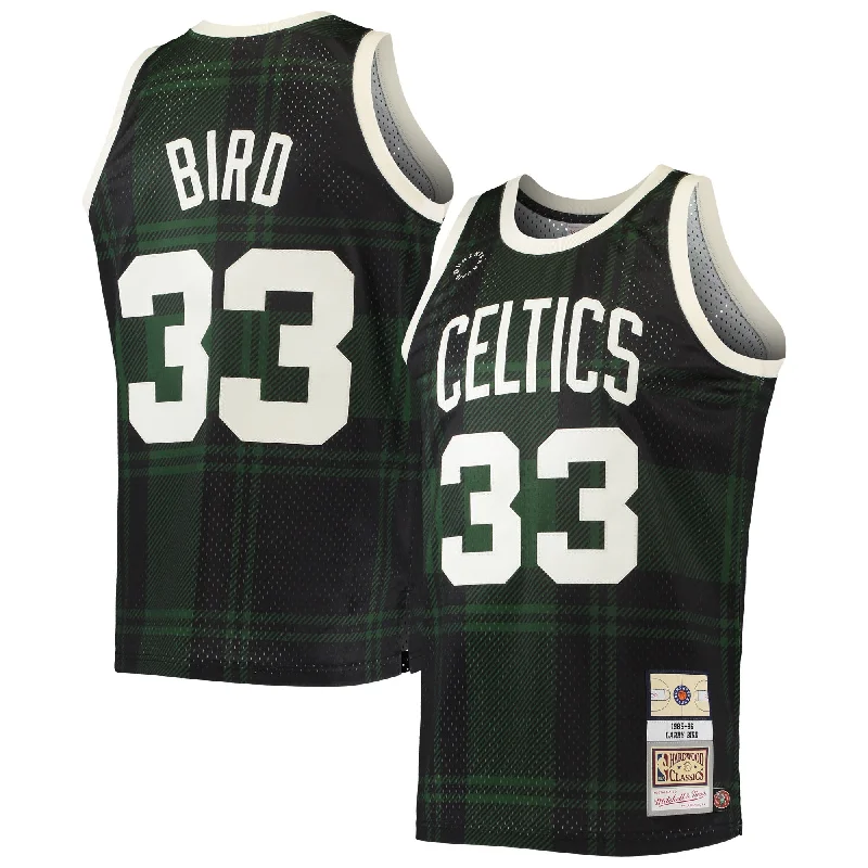 Basketball Jersey For School Fundraisers-Larry Bird Boston Celtics 1985/86 Hardwood Classics Uninterrupted Swingman Basketball Jersey - Black