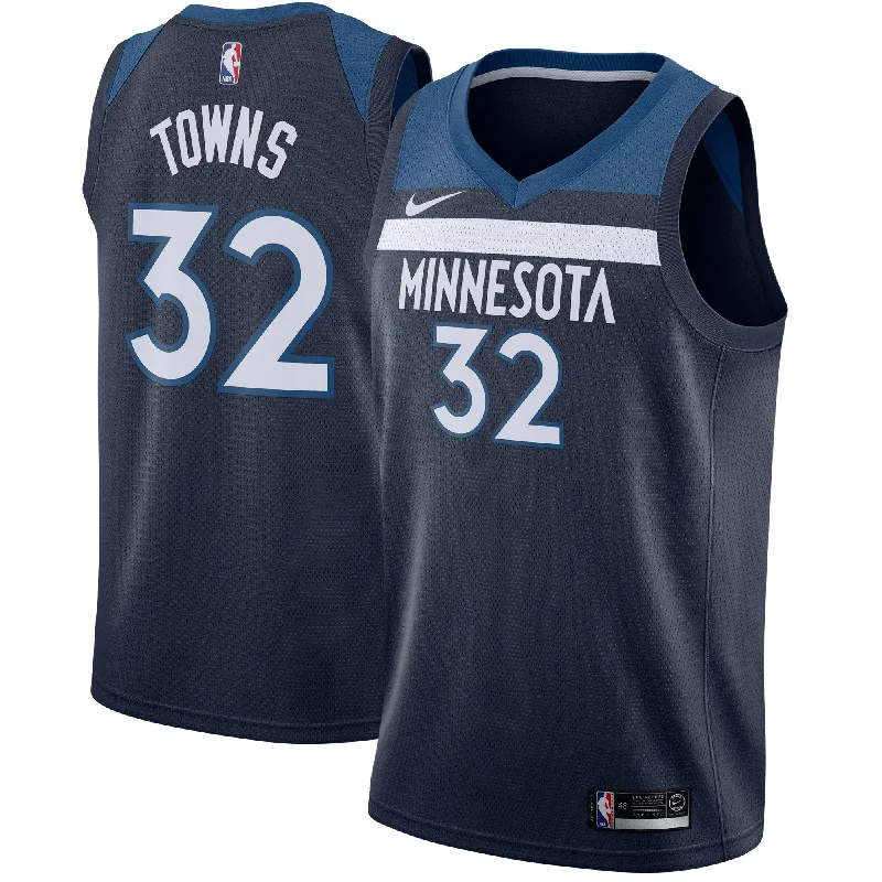 Basketball Jersey For Exclusive School Merchandise-Karl-anthony Towns Minnesota Timberwolves Swingman Basketball Jersey Navy - Icon Edition