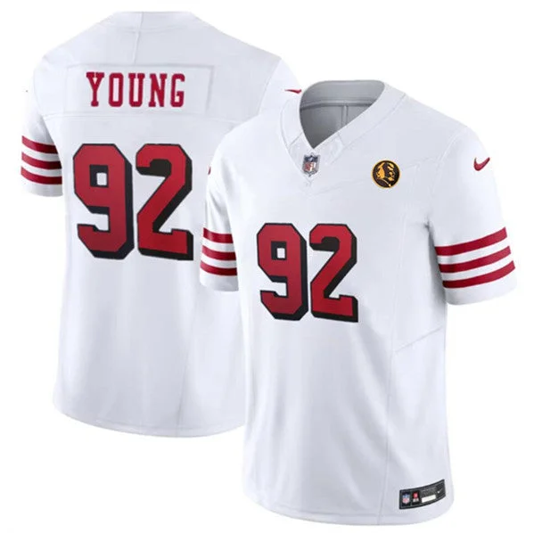 Football Jersey For Comfortable Play-Men's San Francisco 49ers #92 Chase Young New White 2023 F.U.S.E. With John Madden Patch Vapor Limited Football Stitched Jersey