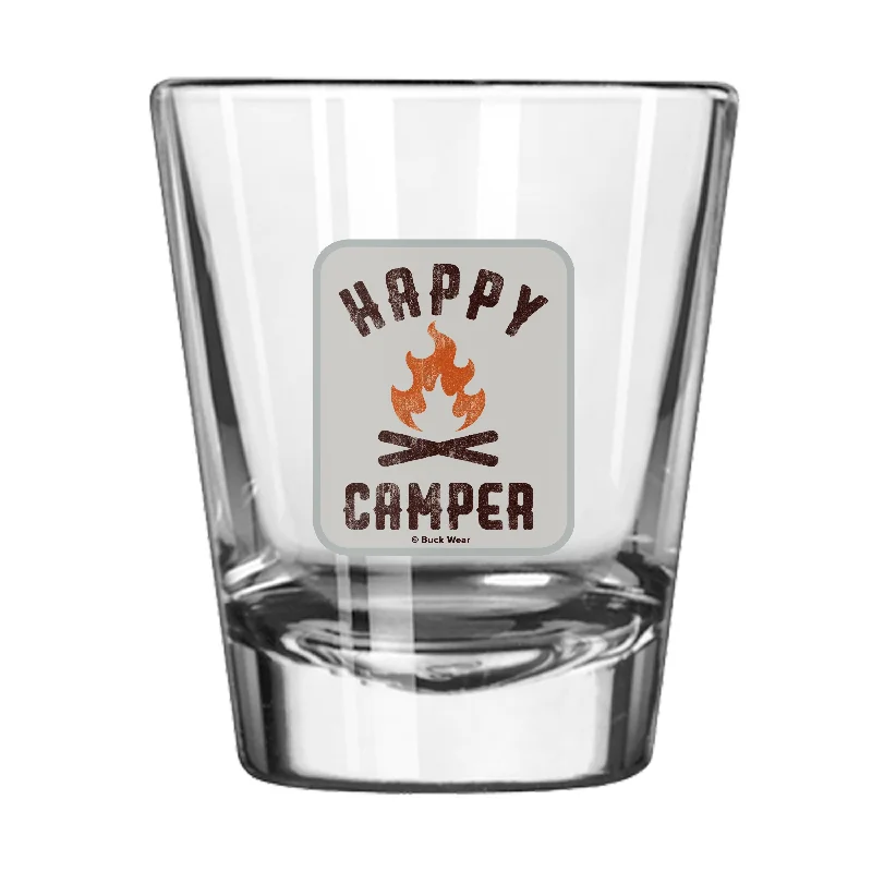 Team Mug With Player Number Customization-Happy Camper 2oz Shot Glass