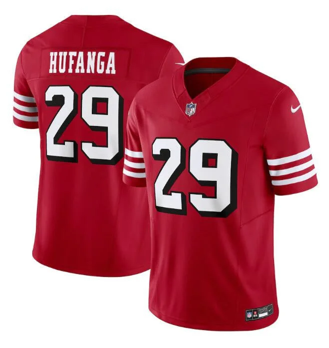 Football Jersey For Exclusive Player Editions-Men's San Francisco 49ers #29 Talanoa Hufanga New Red 2023 F.U.S.E. Football Stitched Jersey