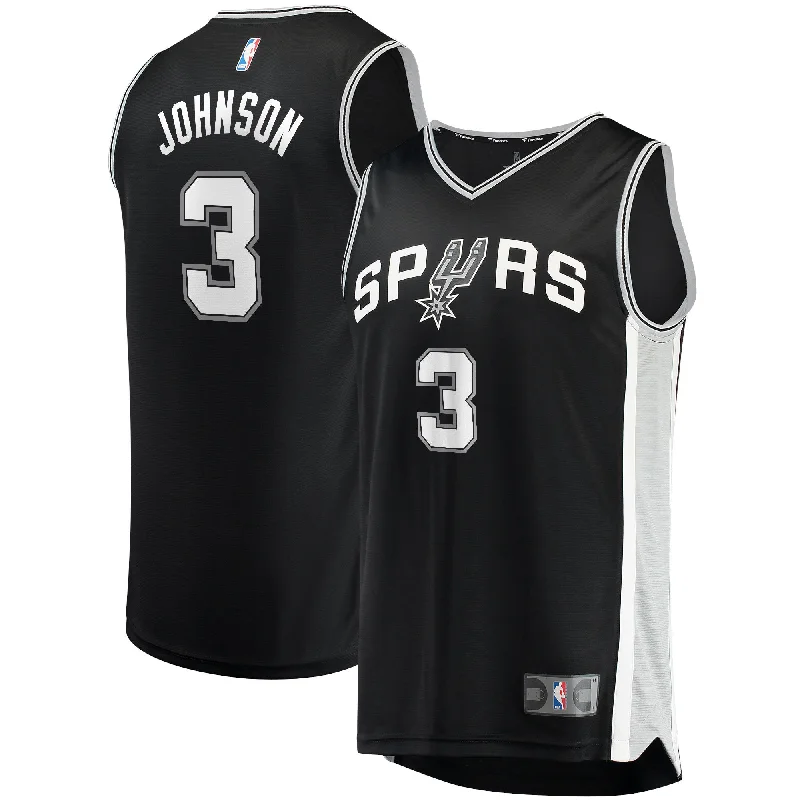 Basketball Jersey For Exclusive Fan Customization-Keldon Johnson San Antonio Spurs Branded Fast Break Basketball Jersey - Icon Edition - Black