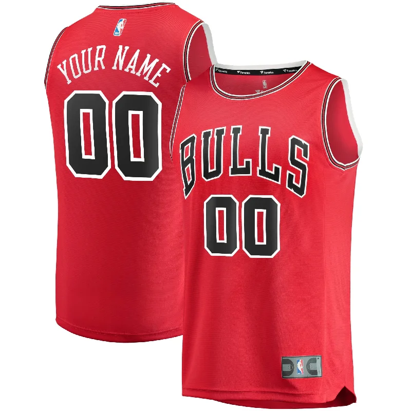 Basketball Jersey For Custom Game Jerseys-Chicago Bulls Branded Fast Break Custom Basketball Jersey Red - Icon Edition