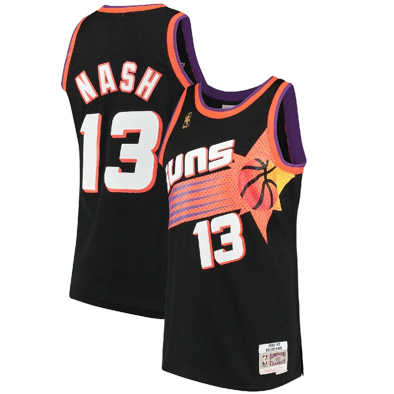 Basketball Jersey For Tournament Play-Steve Nash Phoenix Suns 1996/97 Hardwood Classics Swingman Basketball Jersey - Black