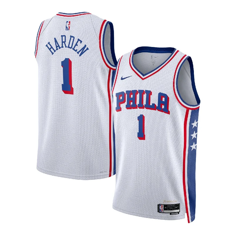 Basketball Jersey For Charity Events-James Harden Philadelphia 76ers Unisex Swingman Basketball Jersey - Association Edition - White