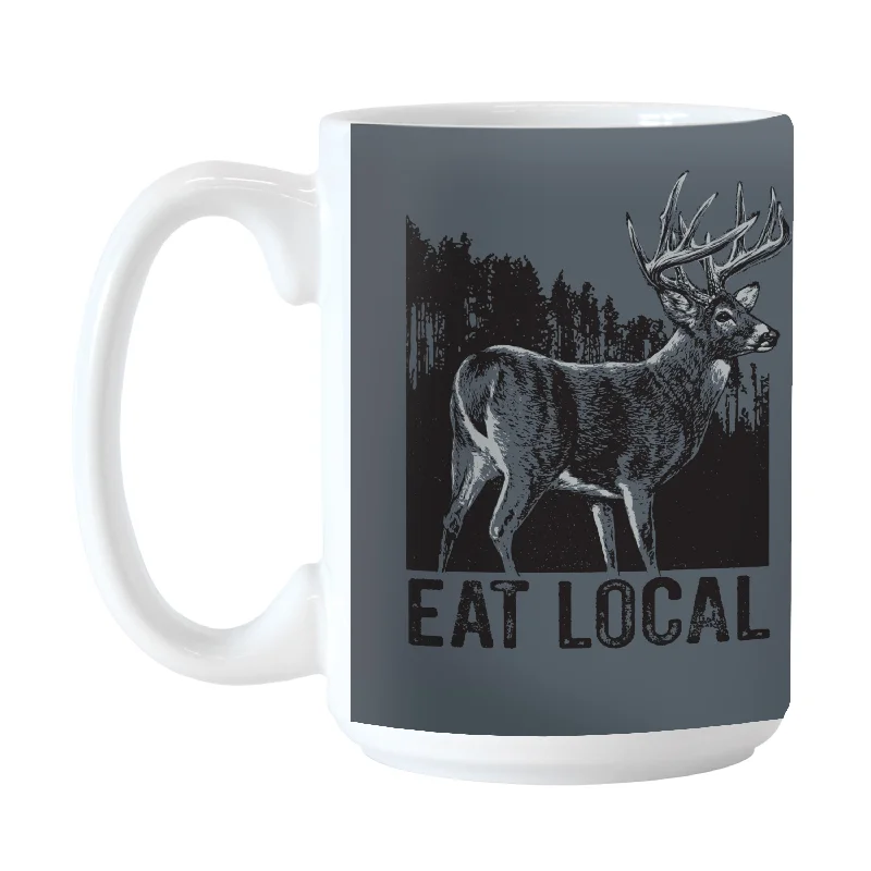 Team Mug For School Fundraising Merchandise-Eat Local 15oz Sublimated Mug