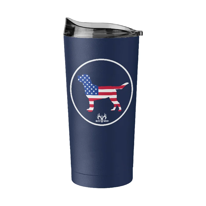 Team Mug With Custom Text-American Dog 20oz Powder Coat Tumbler