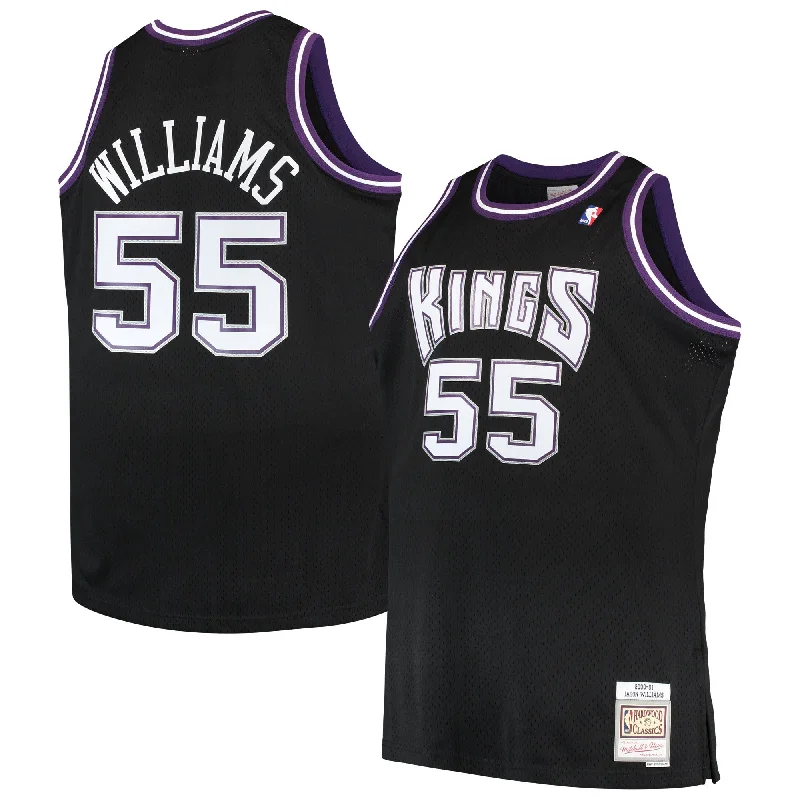 Basketball Jersey For Fan Apparel Customization-Jason Williams Sacramento Kings Big & Tall 2000/01 Hardwood Classics Swingman Basketball Jersey - Black