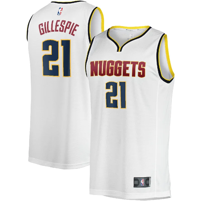 Basketball Jersey For Custom Designs-Collin Gillespie Denver Nuggets Branded Fast Break Player Basketball Jersey - Association Edition - White