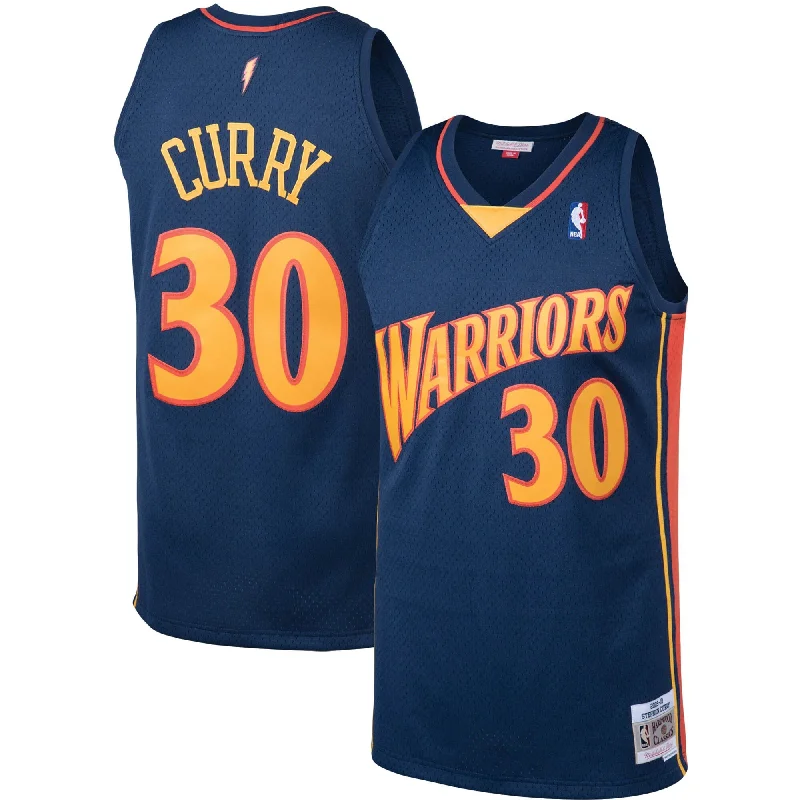 Basketball Jersey For Event-Focused Merchandise-Stephen Curry Golden State Warriors 2009/10 Big & Tall Hardwood Classics Swingman Basketball Jersey - Navy