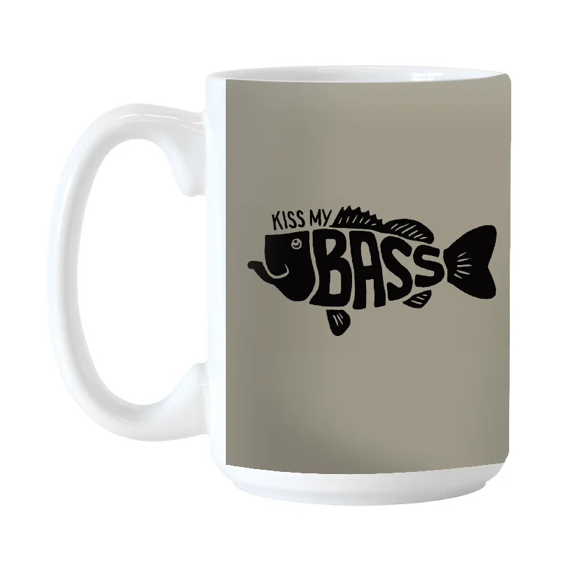 Team Mug For Custom Event Fundraisers-Kiss My Bass 15oz Sublimated Mug