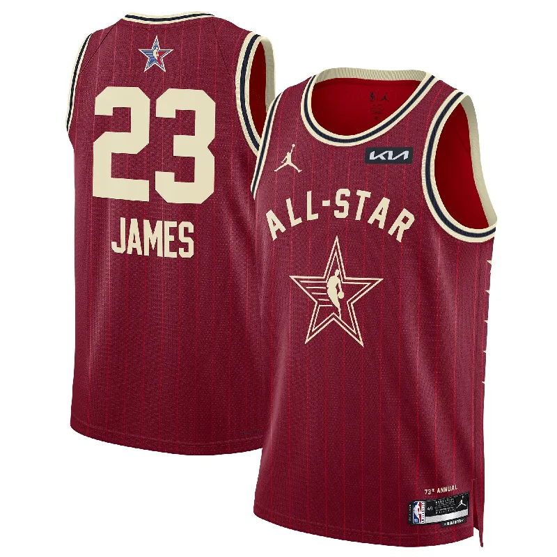 Lebron James Jordan Brand Unisex 2024 All-star Game Swingman Basketball Jersey - Crimson