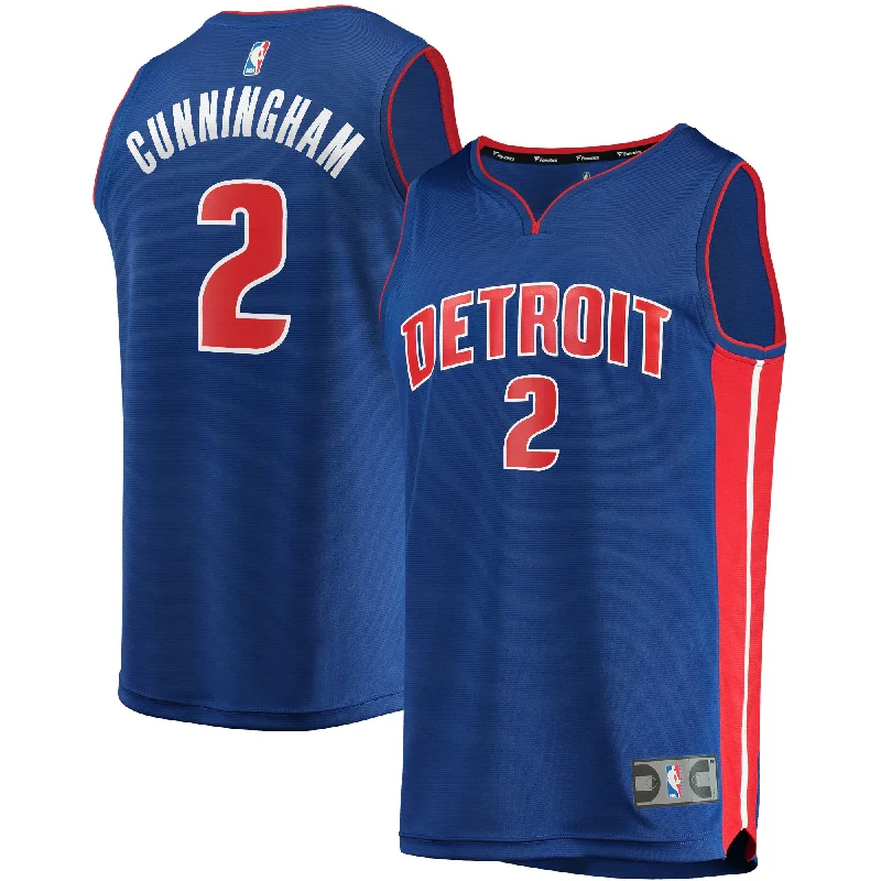 Basketball Jersey For Personalized Game Day Gear-Cade Cunningham Detroit Pistons Branded Fast Break Basketball Jersey - Icon Edition - Blue