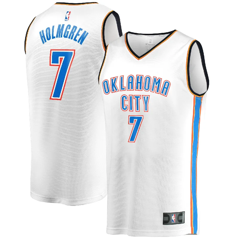 Basketball Jersey For Sale-Chet Holmgren Oklahoma City Thunder Branded Fast Break Player Basketball Jersey - Association Edition - White