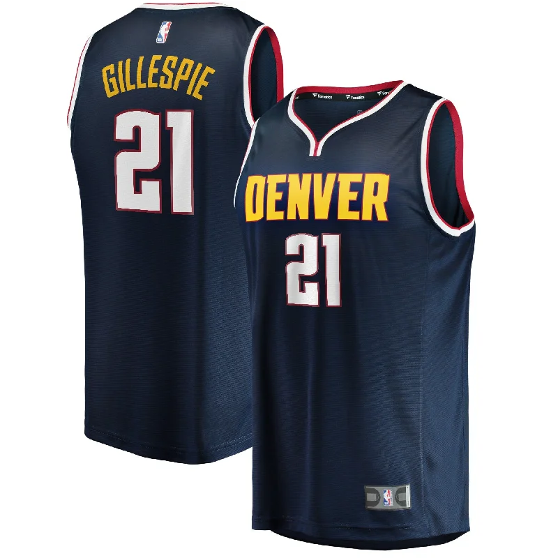 Basketball Jersey For Custom Numbering-Collin Gillespie Denver Nuggets Branded Fast Break Player Basketball Jersey - Icon Edition - Navy