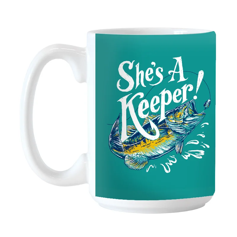 Team Mug For Exclusive Team Merchandise-Shes A Keeper 15oz Sublimated Mug