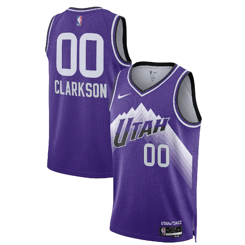 Basketball Jersey For School Teams-Jordan Clarkson Utah Jazz Unisex 2023/24 Swingman Basketball Jersey - Purple - City Edition