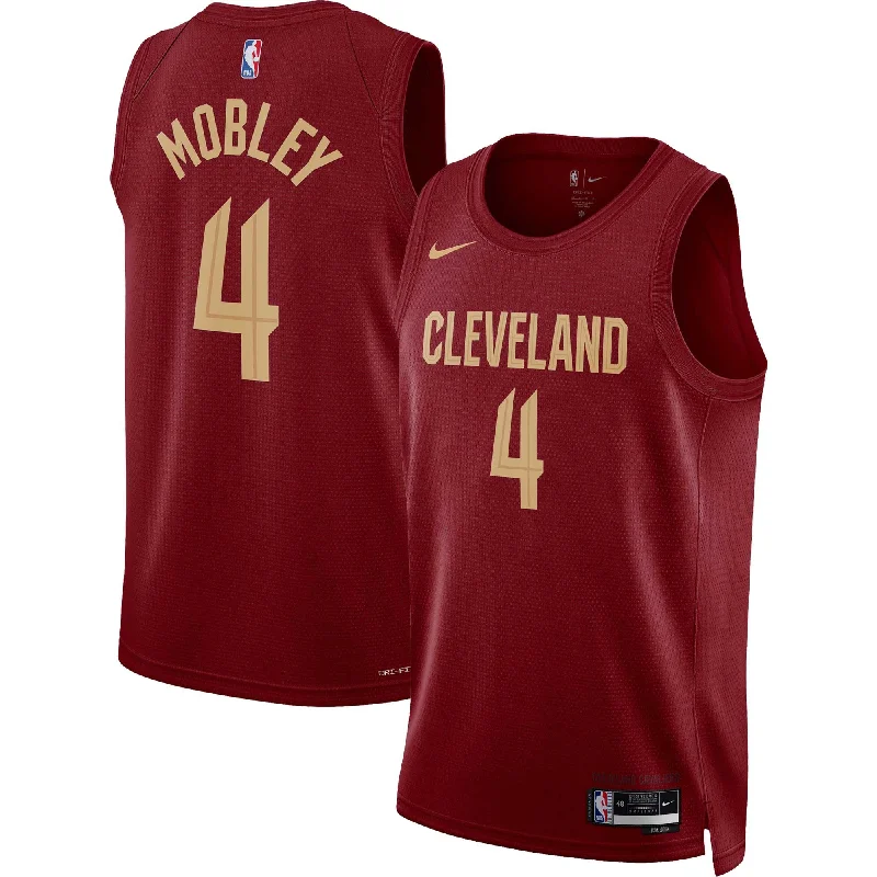 Basketball Jersey For Personalized Gifts-Evan Mobley Cleveland Cavaliers Unisex Swingman Basketball Jersey - Icon Edition - Wine