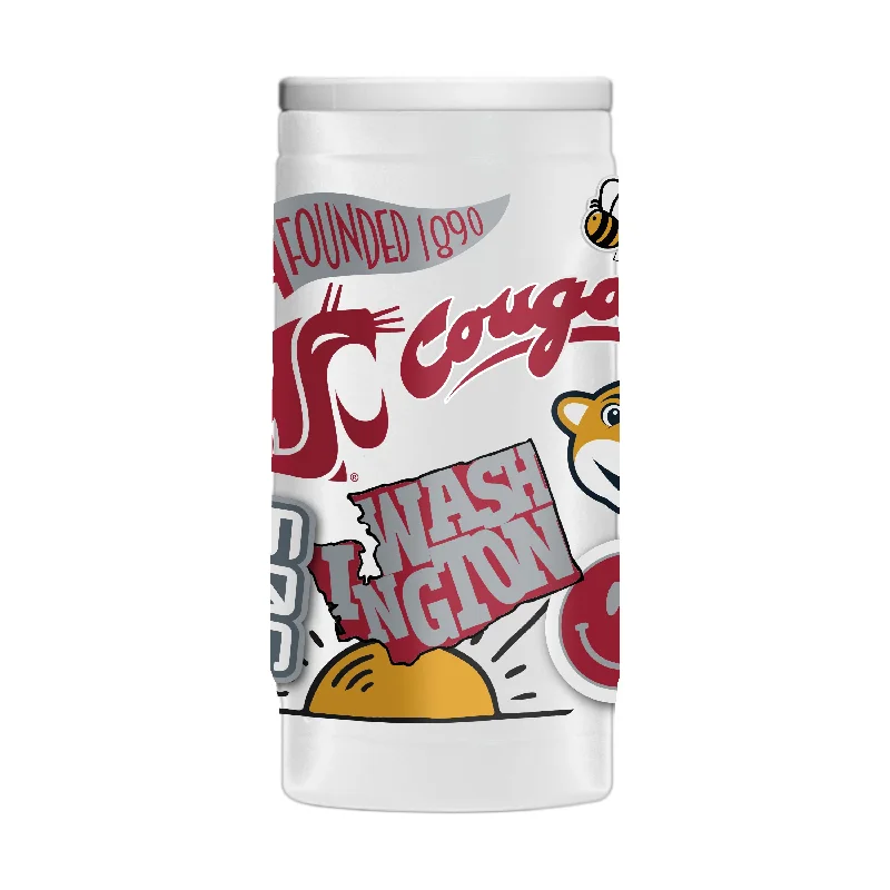 Team Mug For Exclusive Custom Event Gear-Washington State 12oz Native Powder Coat Slim Can Coolie