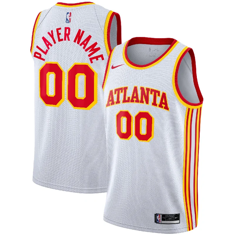 Basketball Jersey For Professional Fans-Atlanta Hawks 2020/21 Swingman Custom Basketball Jersey - Association Edition - White