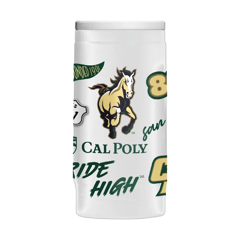 Team Mug For Alumni Customization-California Poly 12oz Native Powder Coat Slim Can Coolie