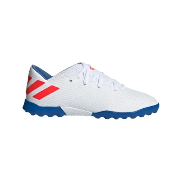 Basketball Shoes For Soft Foot Support-Adidas Nemeziz Messi 19.3 Ps/Gs-Boys Turf Shoes White Blue F99930