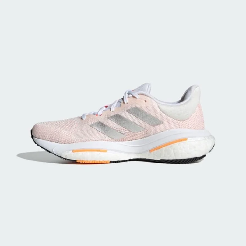 Basketball Shoes For Fast Players-Adidas Solar Glide 5 Women Running Shoes Light Pink/White