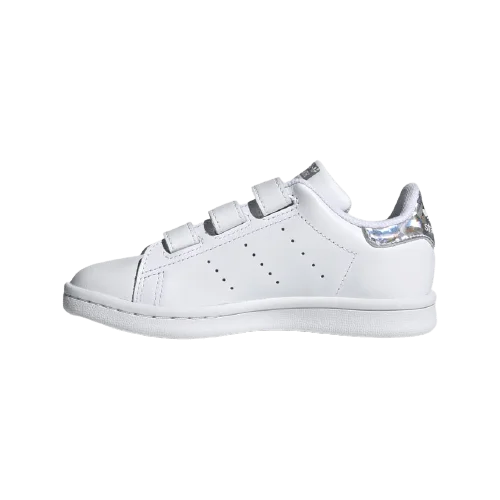 Basketball Shoes For Court Comfort-Adidas Stan Smith Cf C Ps-Boys Originals Shoes White/Silver Ee8484