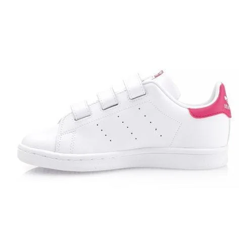 Basketball Shoes For Court And Street Use-Adidas Stan Smith Cf Ps-Girls Originals Shoes White/Pink B32706