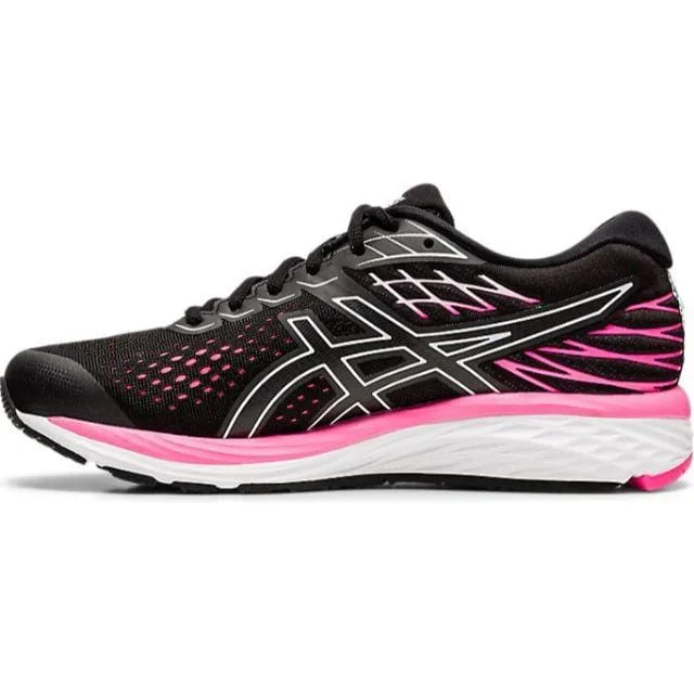 Basketball Shoes For Professional Game Day Gear-Asics Gel-Cumulus 21 Women Running Shoes Black/Pink