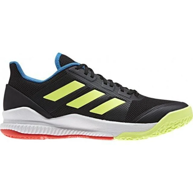 Basketball Shoes With Extra Traction-Adidas Stabil Bounce Men Indoor Shoes Black/Yellow Bd7412