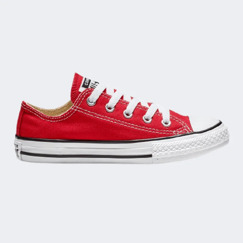 Basketball Shoes For Team Fundraisers-Converse All Star Chuck Taylor Core Ox Ps-Boys Lifestyle Shoes Red