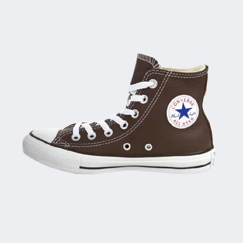 Basketball Shoes With Professional Design-Converse Chuck Taylor All Star Seasonal Leather Unisex Lifestyle Shoes Brown