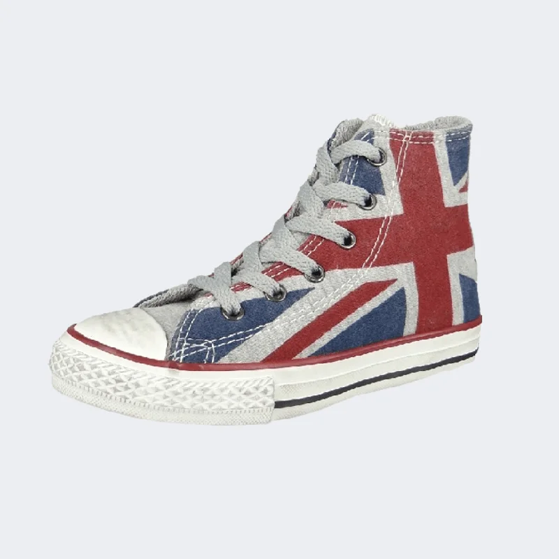 Basketball Shoes With Performance Lacing-Converse Chuck Taylor All Star Uk Flag Kids Lifestyle Shoes Red/Blue/White