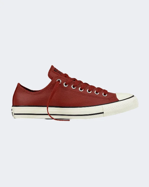 Basketball Shoes For Official Teams-Converse Leather Unisex Lifestyle Shoes Terra Red