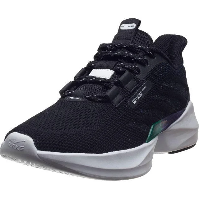 Basketball Shoes With Breathable Mesh Upper-Erke Cushioning Women Running Shoes Black/White