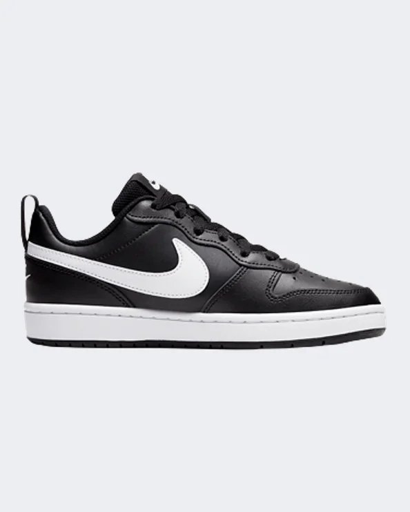 Basketball Shoes For Signature Player Designs-Nike Court Borough Low 2 Gs-Boys Lifestyle Shoes Black/White