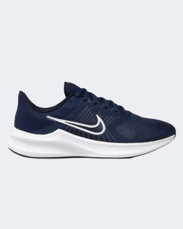 Basketball Shoes For Basketball Apparel-Nike Downshifter 11 Men Running Shoes Navy/White