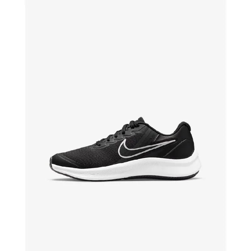 Basketball Shoes With Mesh Ventilation-Nike Star Runner 3 Gs-Boys Running Shoes Black