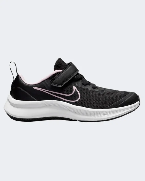 Basketball Shoes For Fashionable Players-Nike Star Runner 3 Ps-Boys Running Shoes Black/Pink