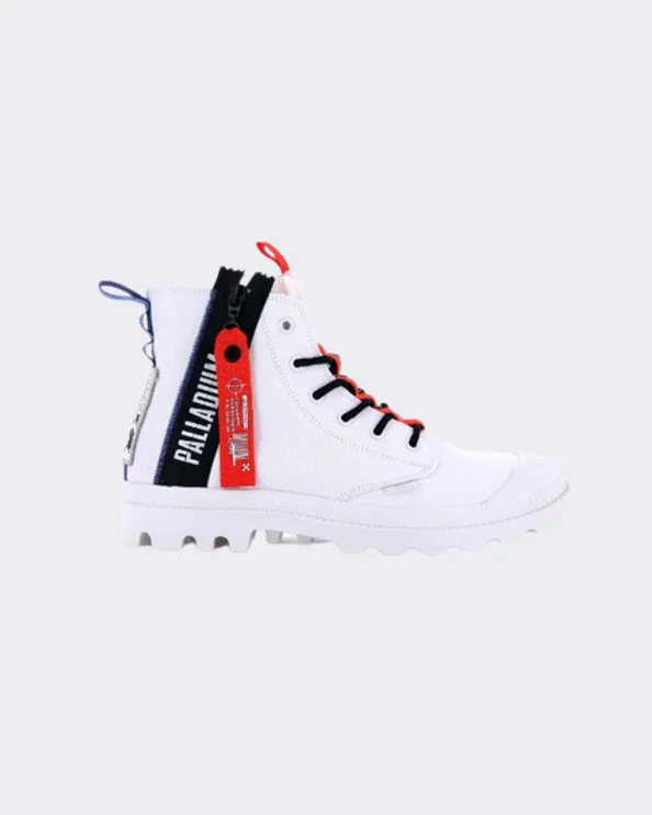 Basketball Shoes For Gift Customization-Palladium Pampa Hi Ticket To Earth Unisex Lifestyle Shoes Star White