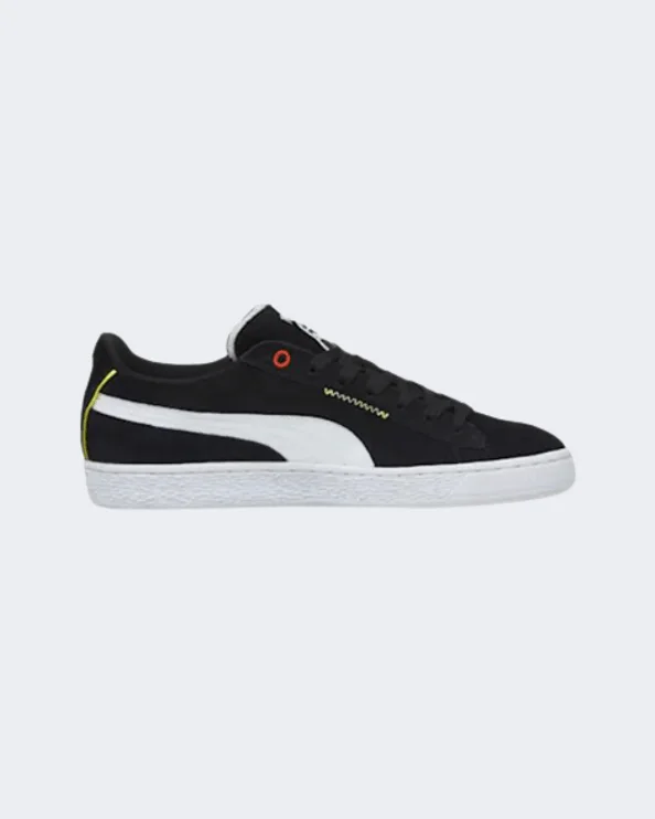 Basketball Shoes With Professional Design-Puma Suede Displaced Men Basketball Shoes Black/White/Mist