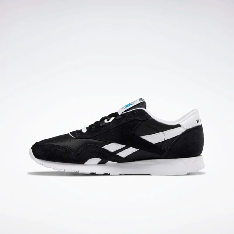 Basketball Shoes With Breathable Mesh-Reebok Classic Nylon Men Running Shoes Black/White