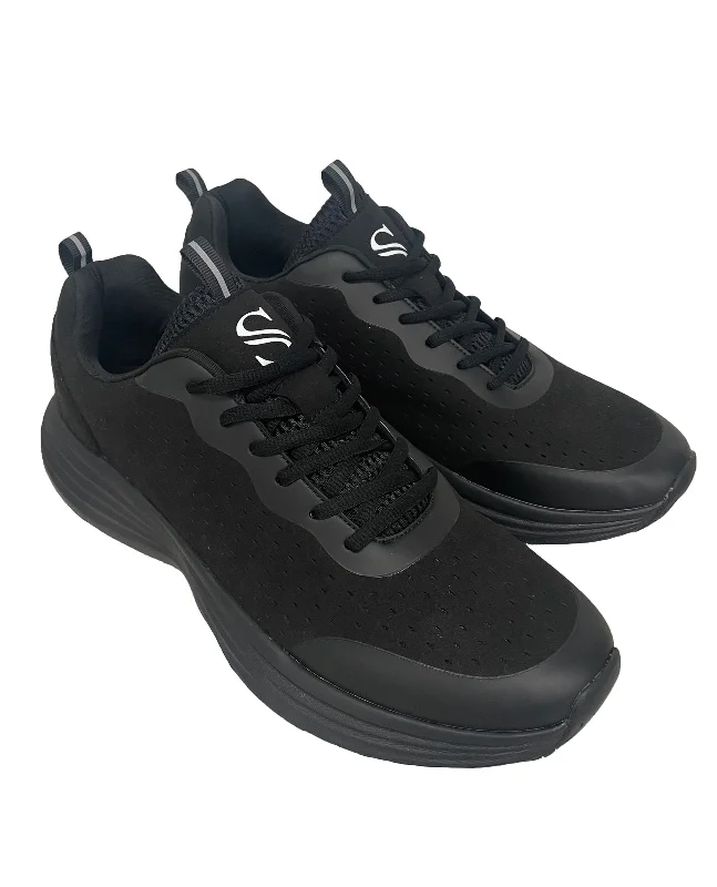 Basketball Shoes With Limited-Edition Features-Smitty Court Maxx - All-Black Court Shoe